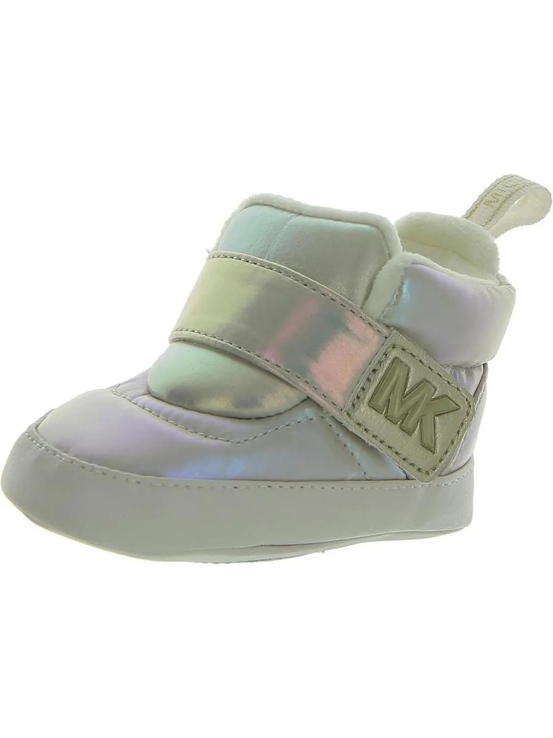 Baby Puffy Iridescent Faux Fur Lined Booties