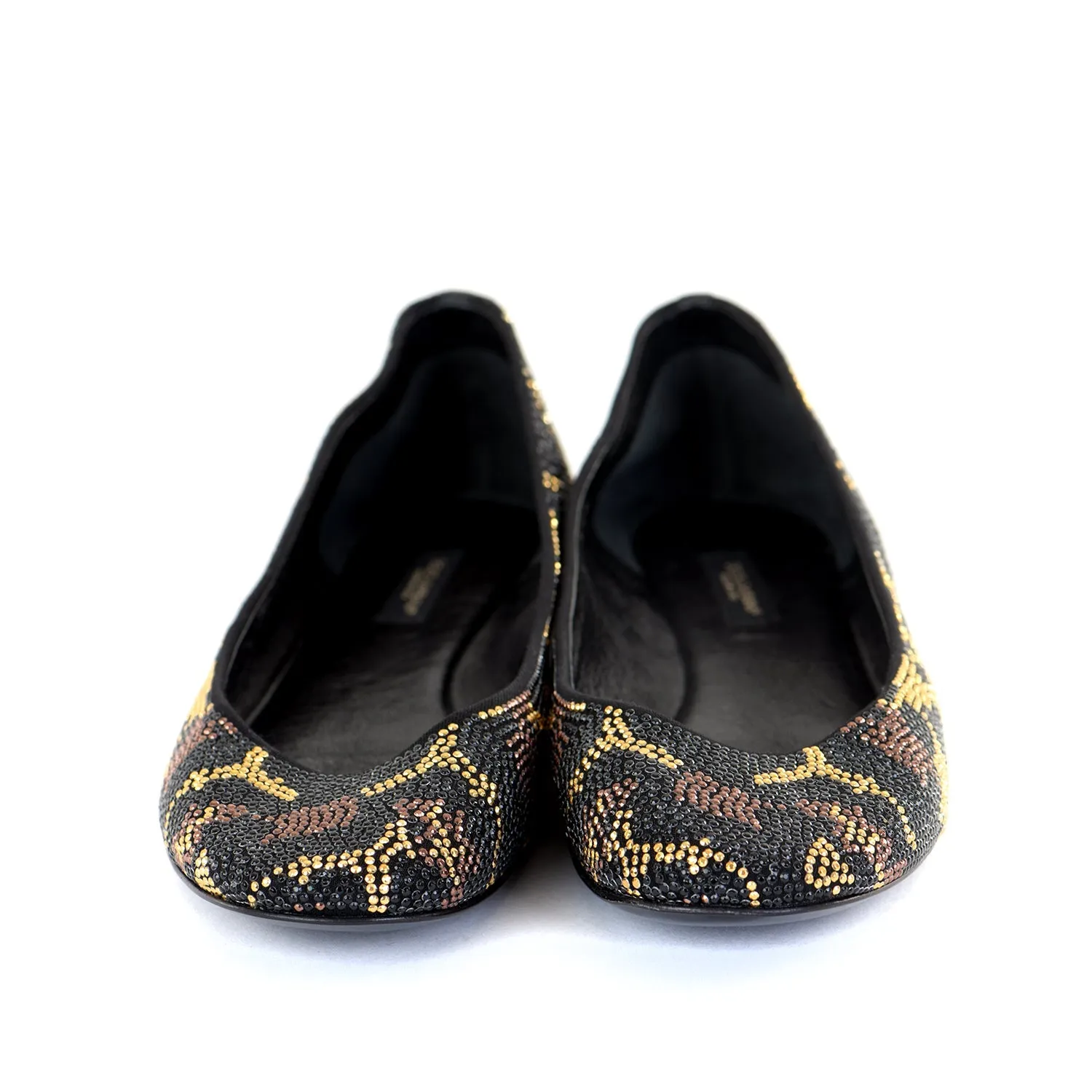 Beaded Leopard Print Flats