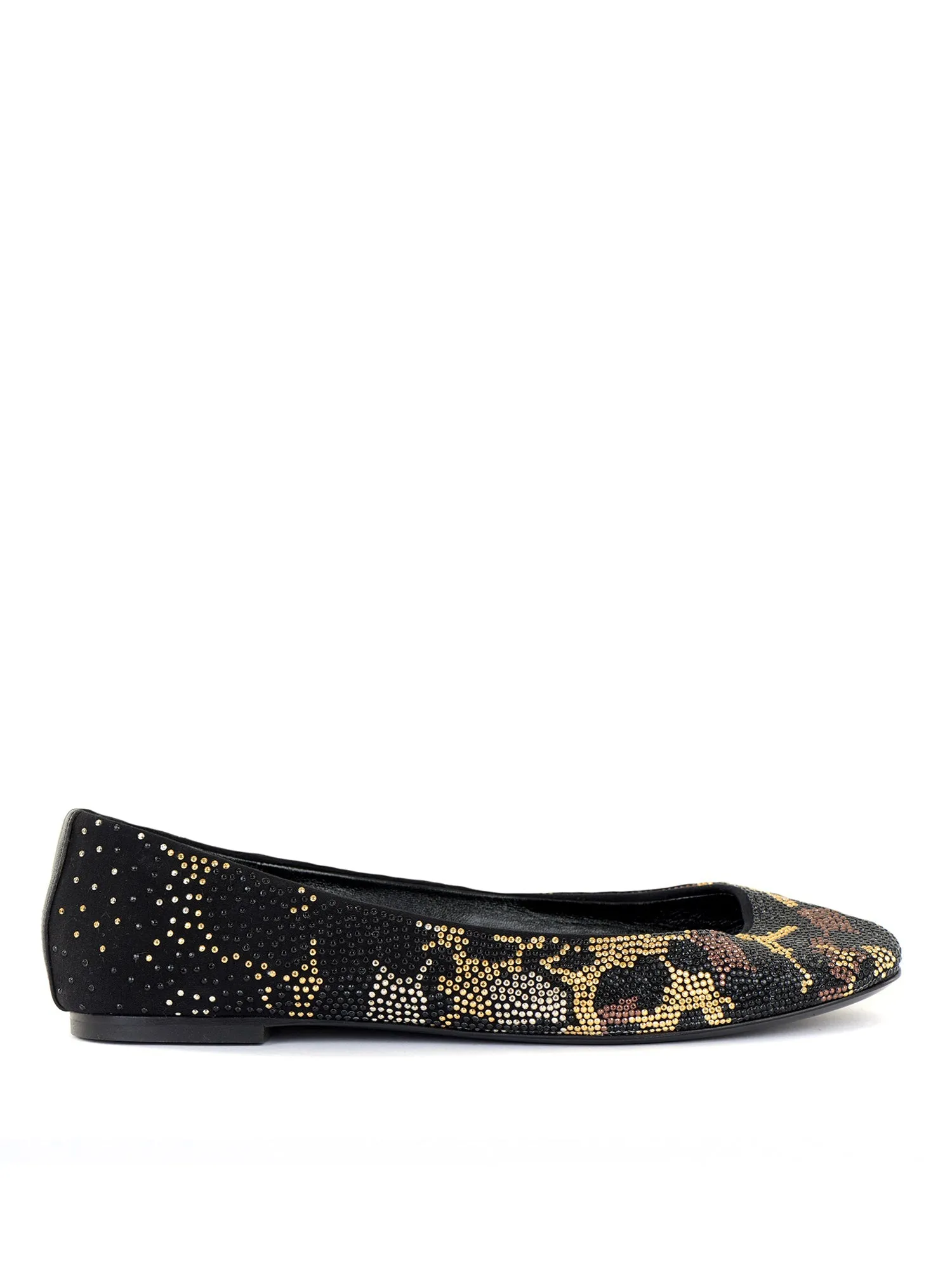 Beaded Leopard Print Flats