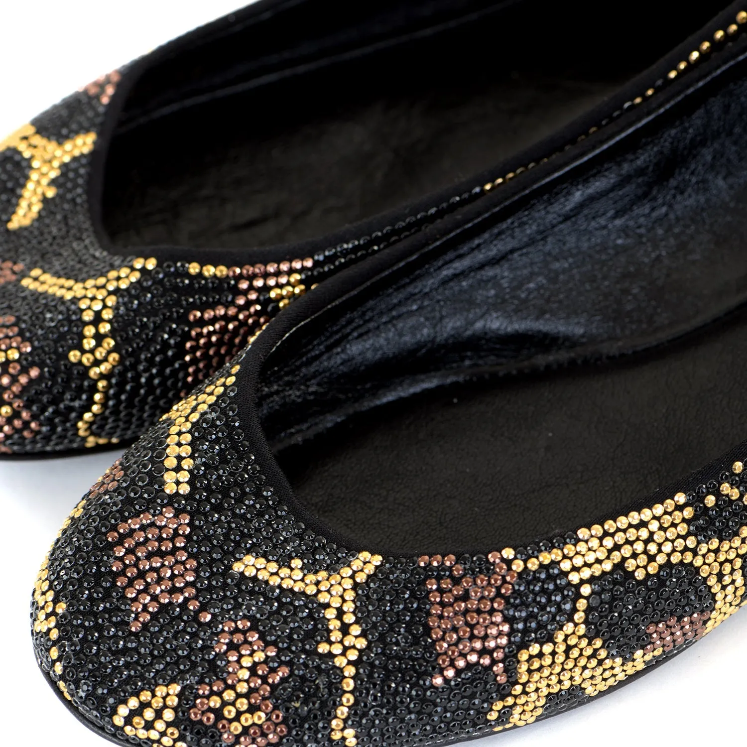 Beaded Leopard Print Flats