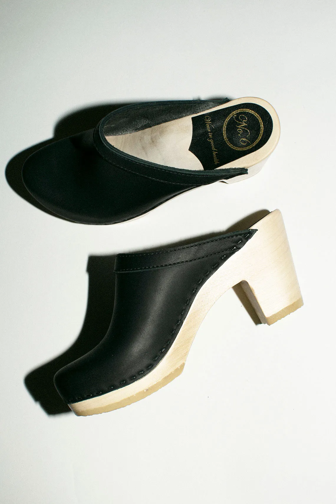 Black Old School Clog on High