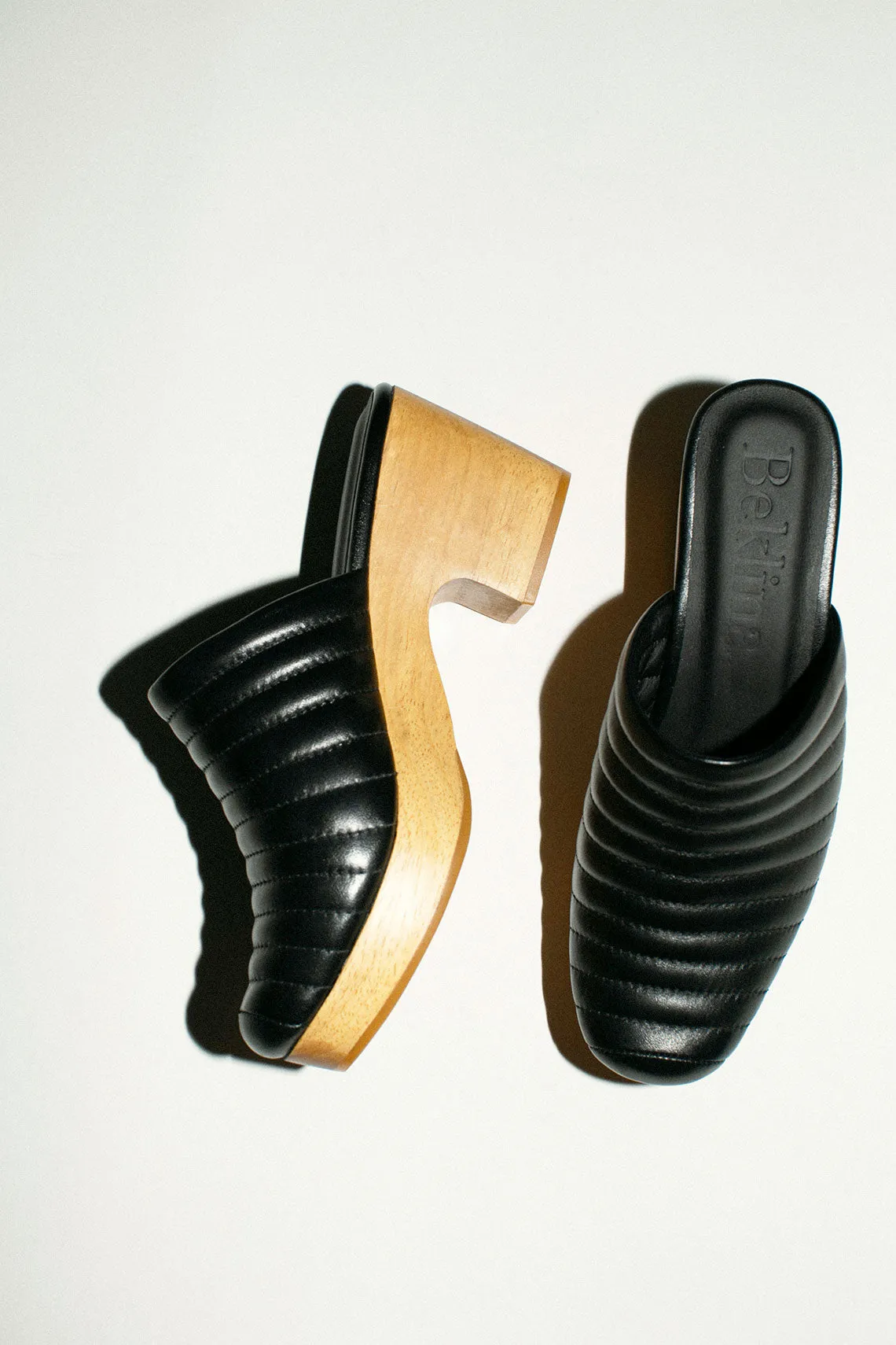 Black Ribbed Clog