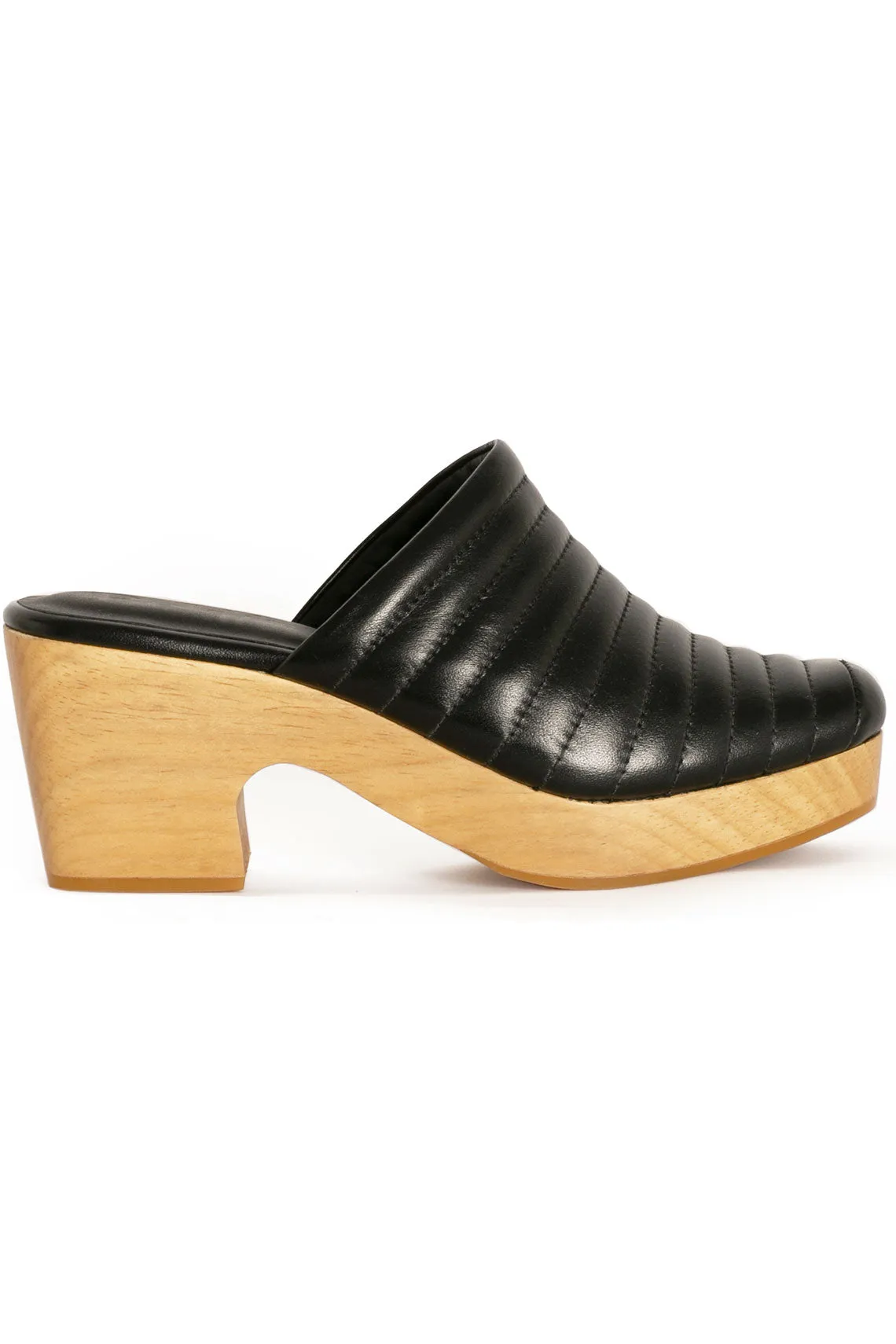 Black Ribbed Clog