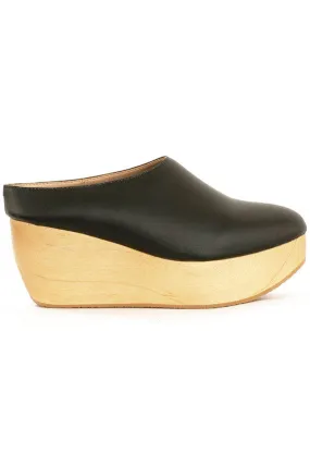 Black Vegan Platform Clog