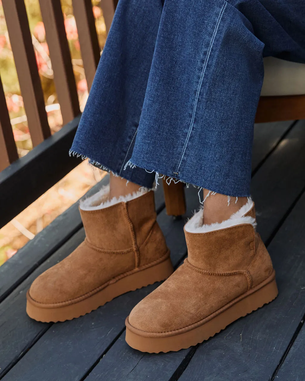 Elowen Suede Fur Lined Ankle Boots