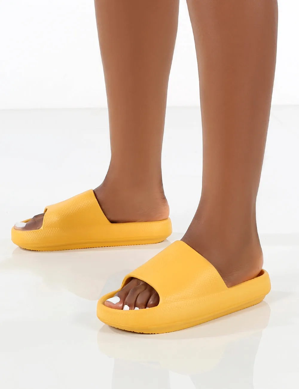 Flex Yellow Rubber Flat Sliders