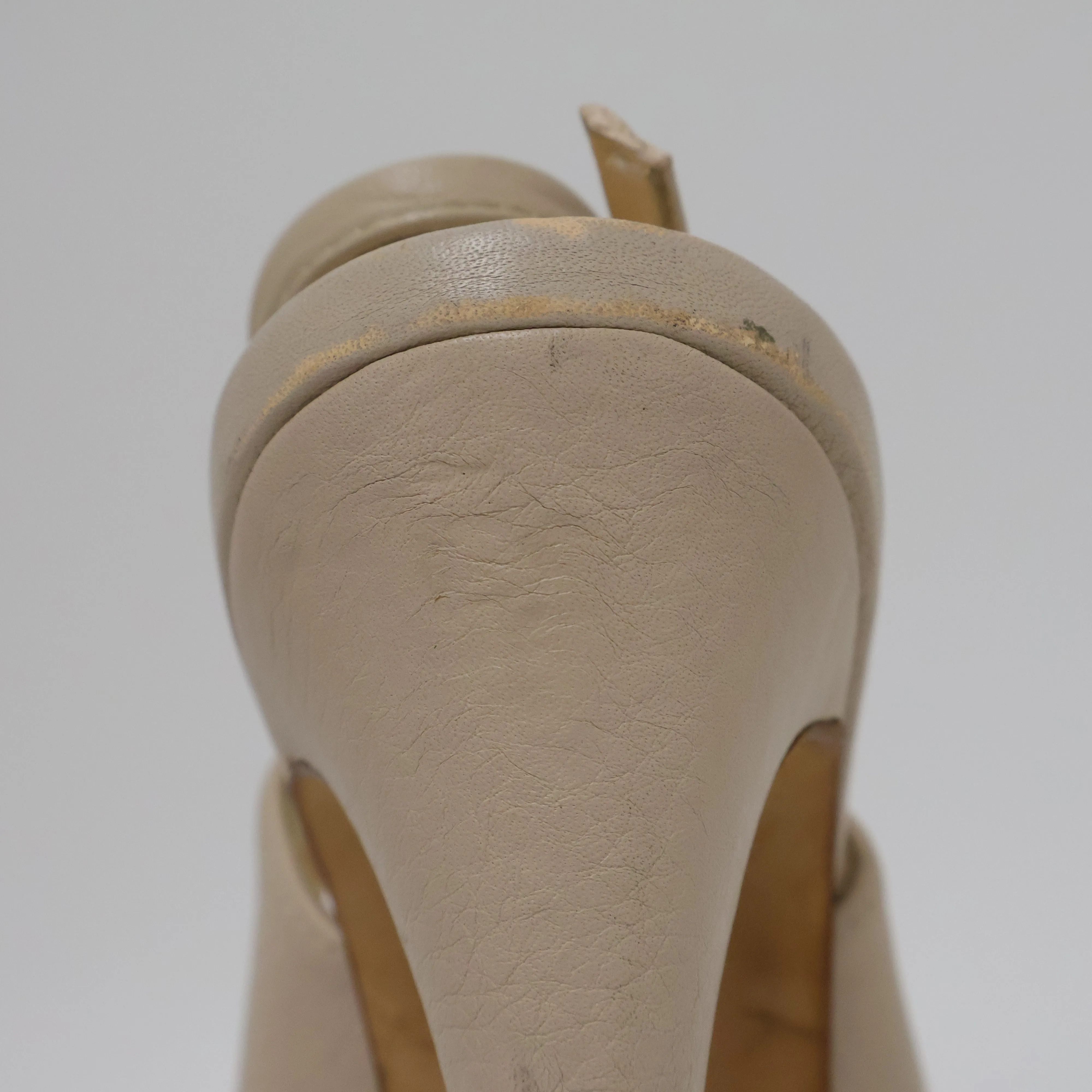 Giuseppe Zanotti Peep Toe Slingback Beige