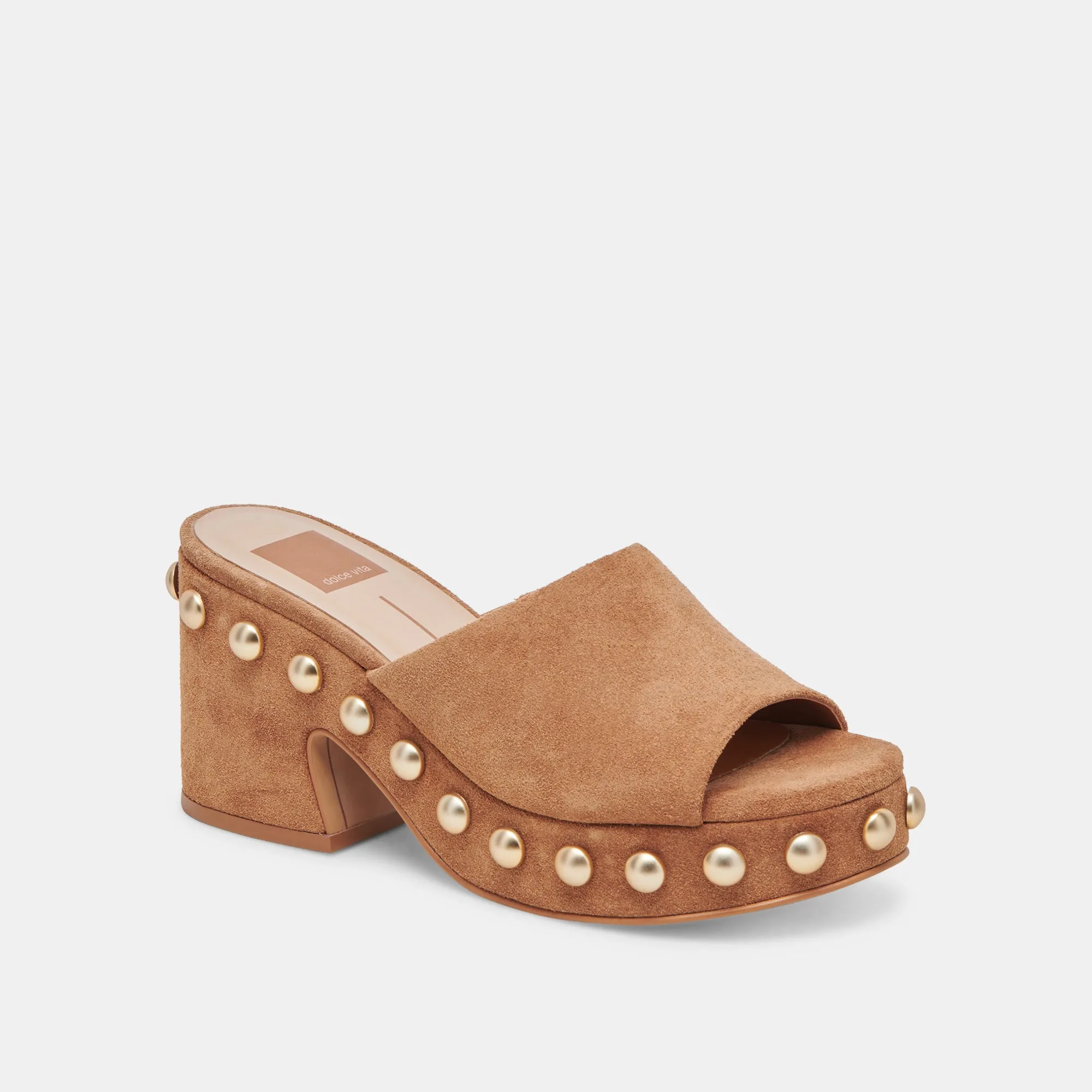 GLORI HEELS PECAN SUEDE