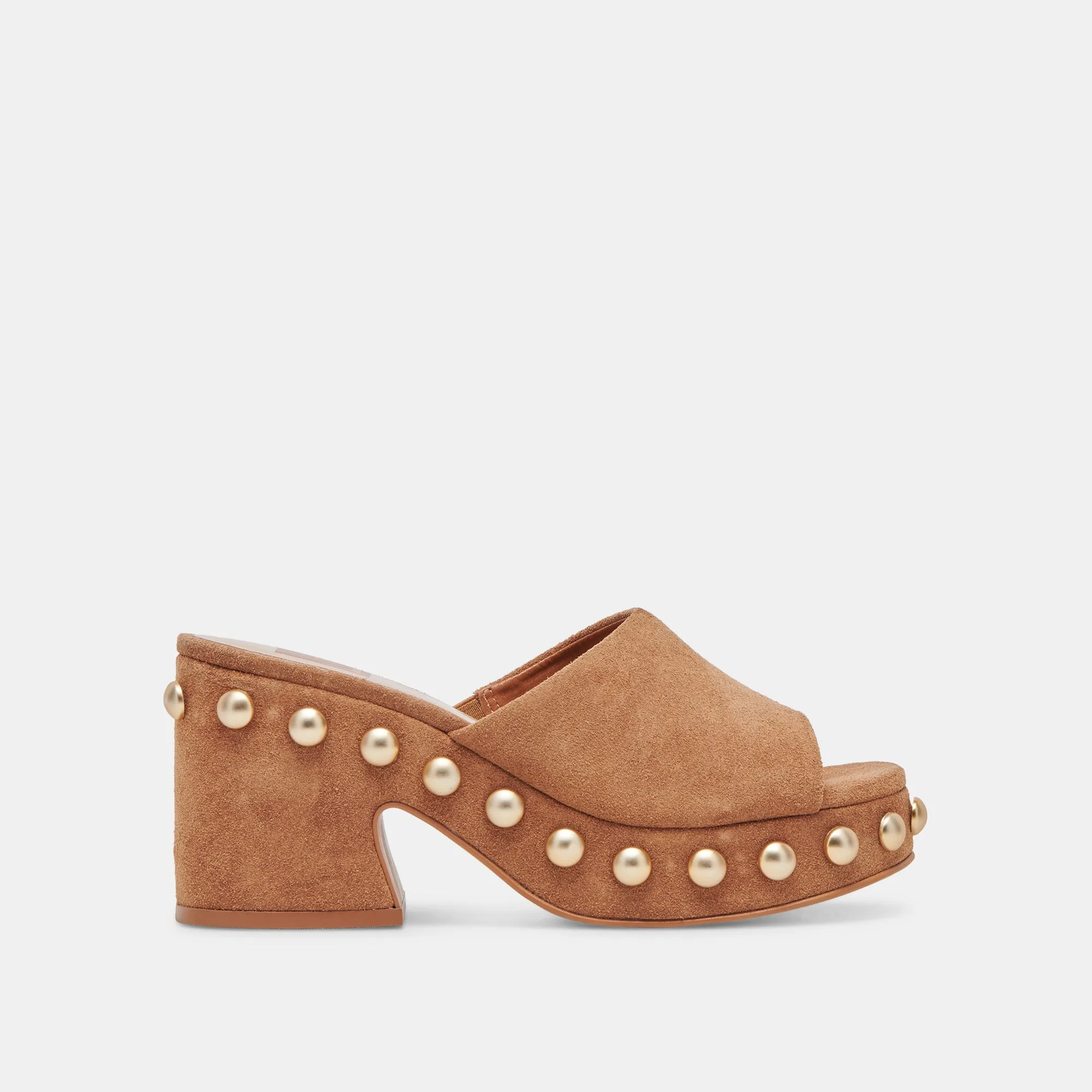 GLORI HEELS PECAN SUEDE