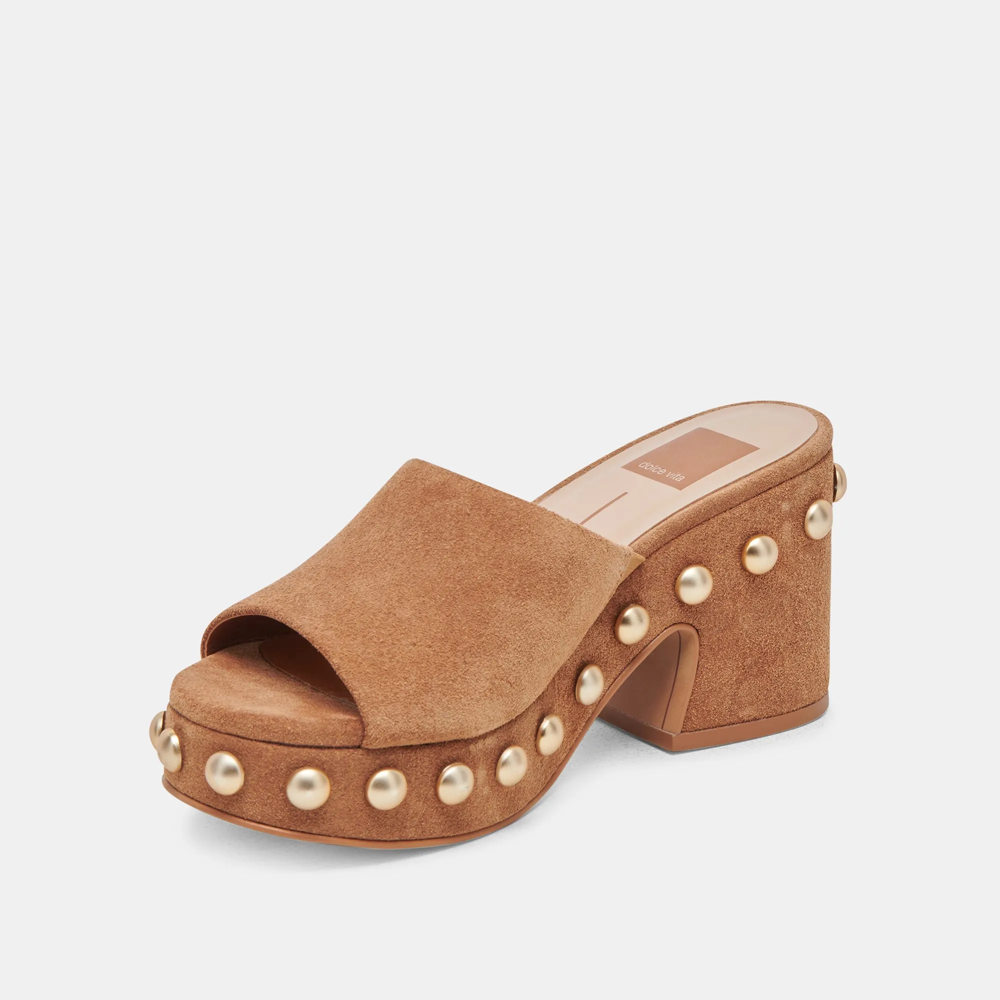 GLORI HEELS PECAN SUEDE