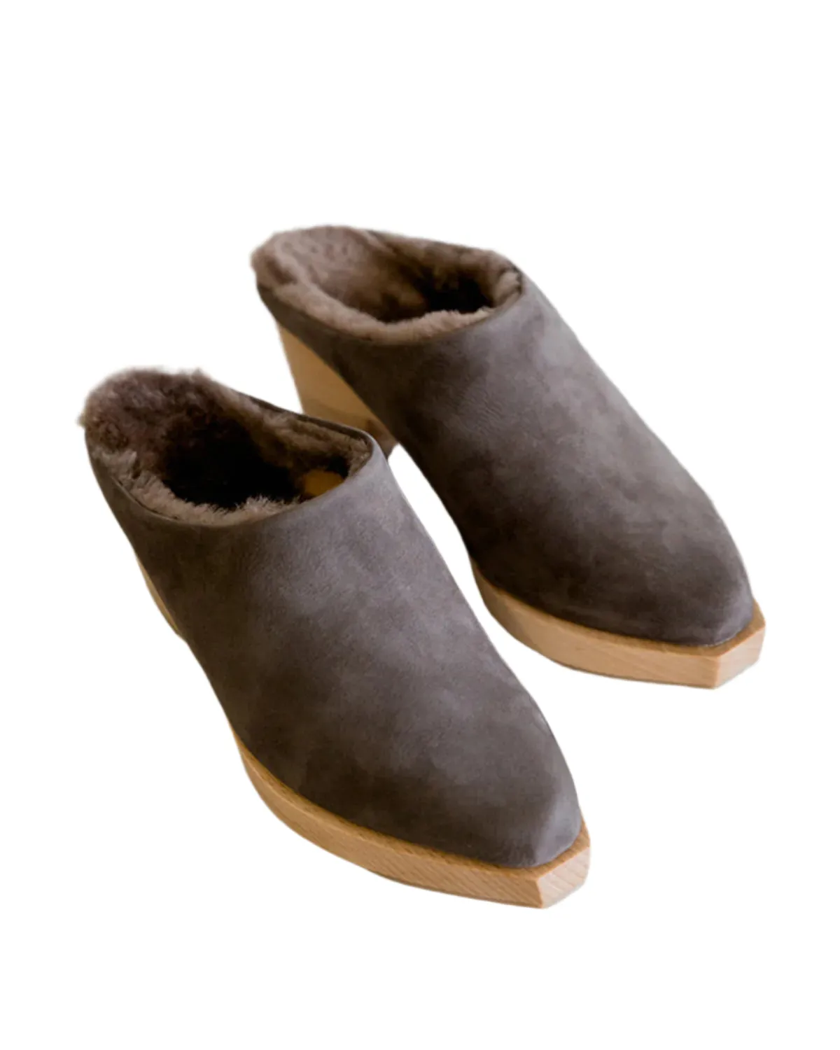 Kera Shearling Lined Clog | Long Beach Fog