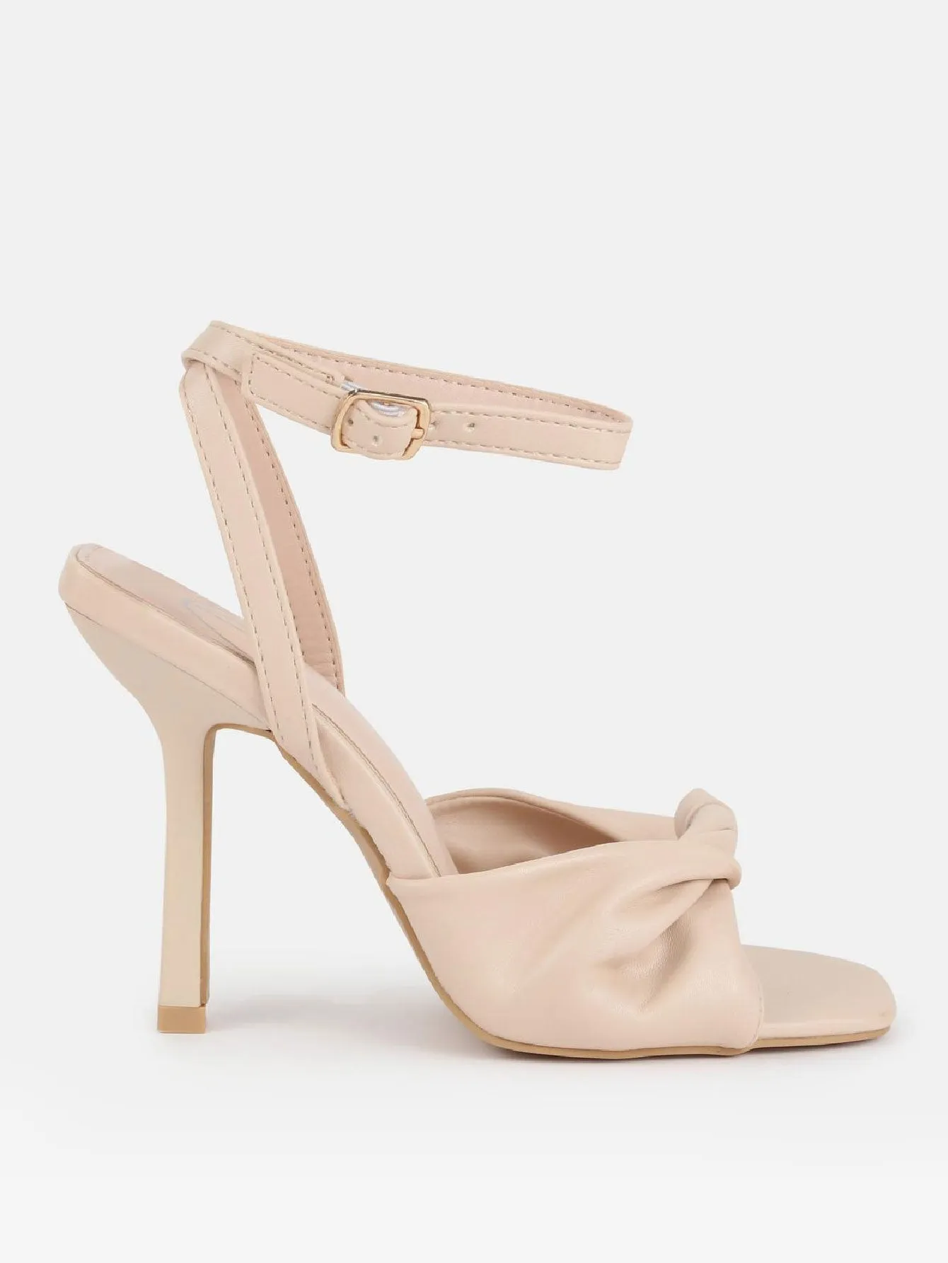 Knot Detail Strappy Heeled Sandals