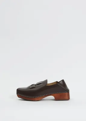 Lega Heel Clog — Dark Brown