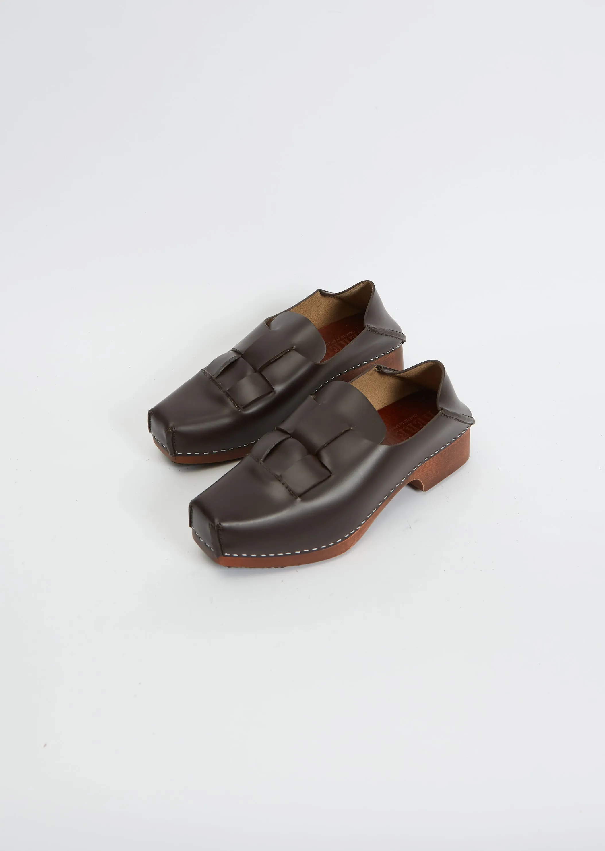 Lega Heel Clog — Dark Brown