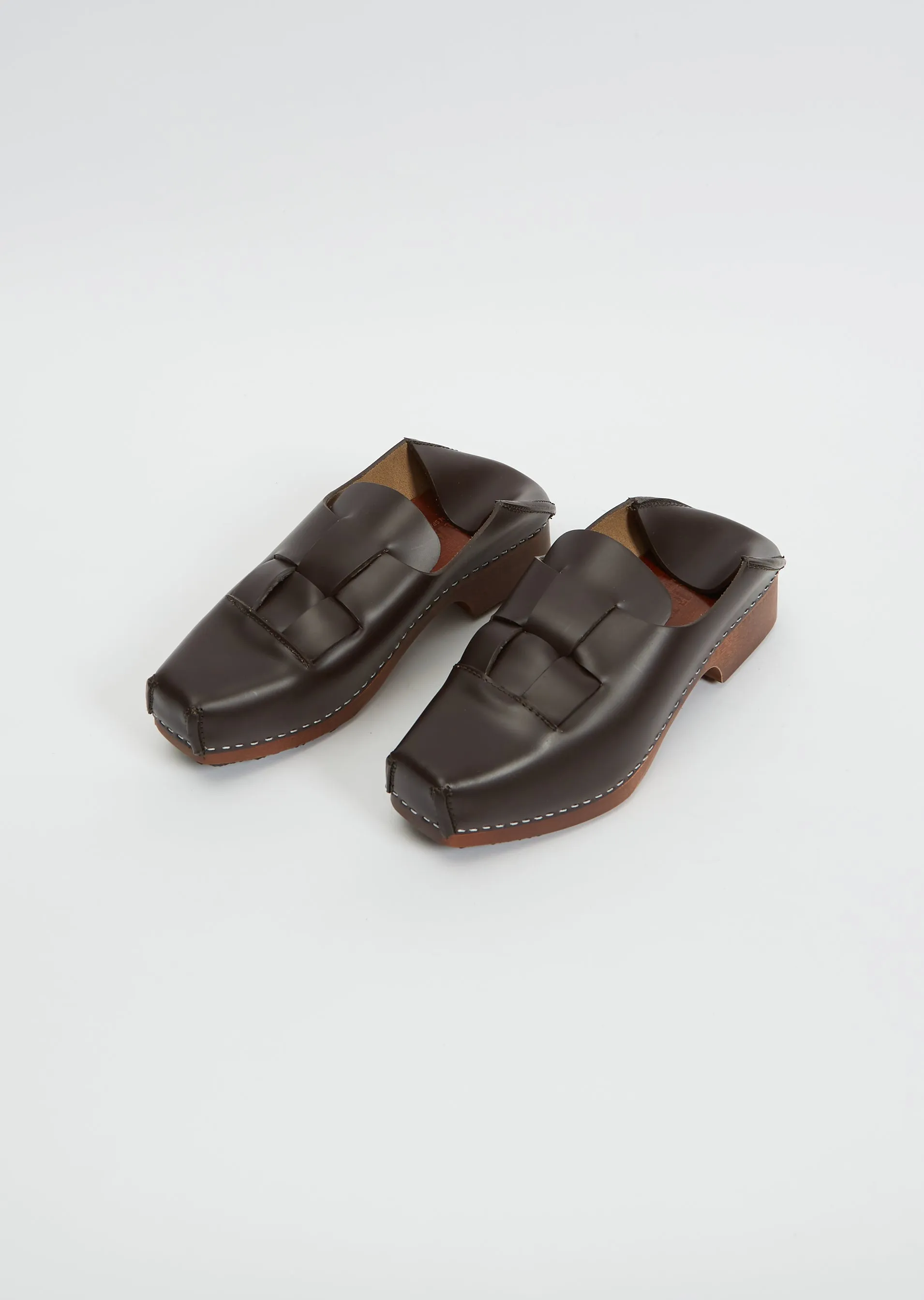 Lega Heel Clog — Dark Brown