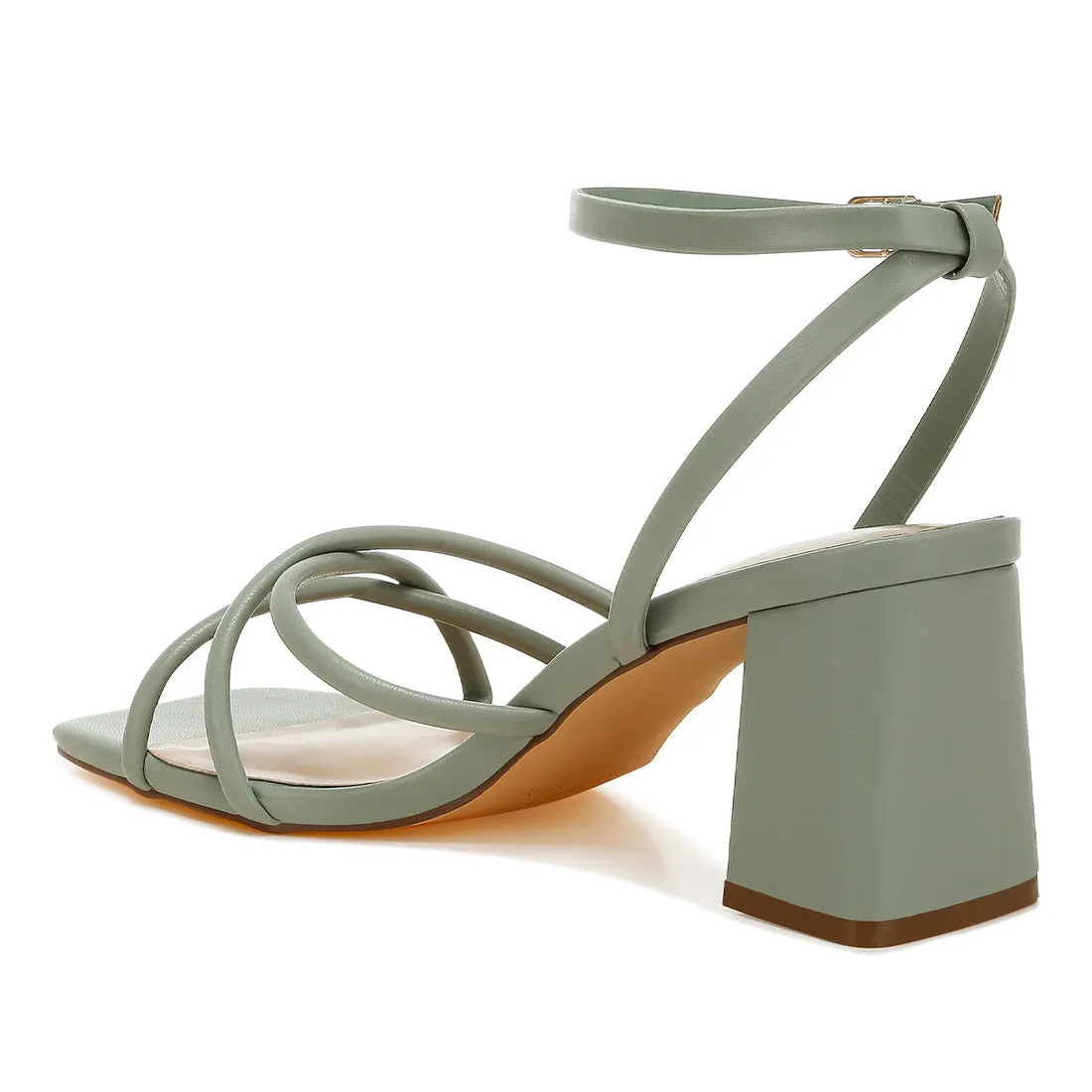 Low Block Heel Strappy Sandals