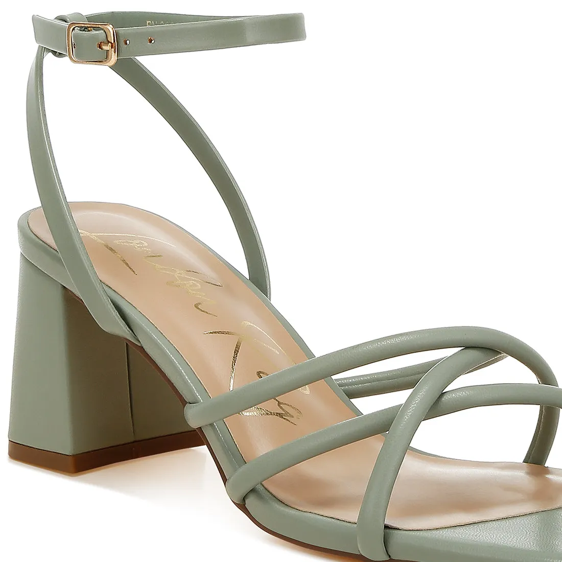 Low Block Heel Strappy Sandals