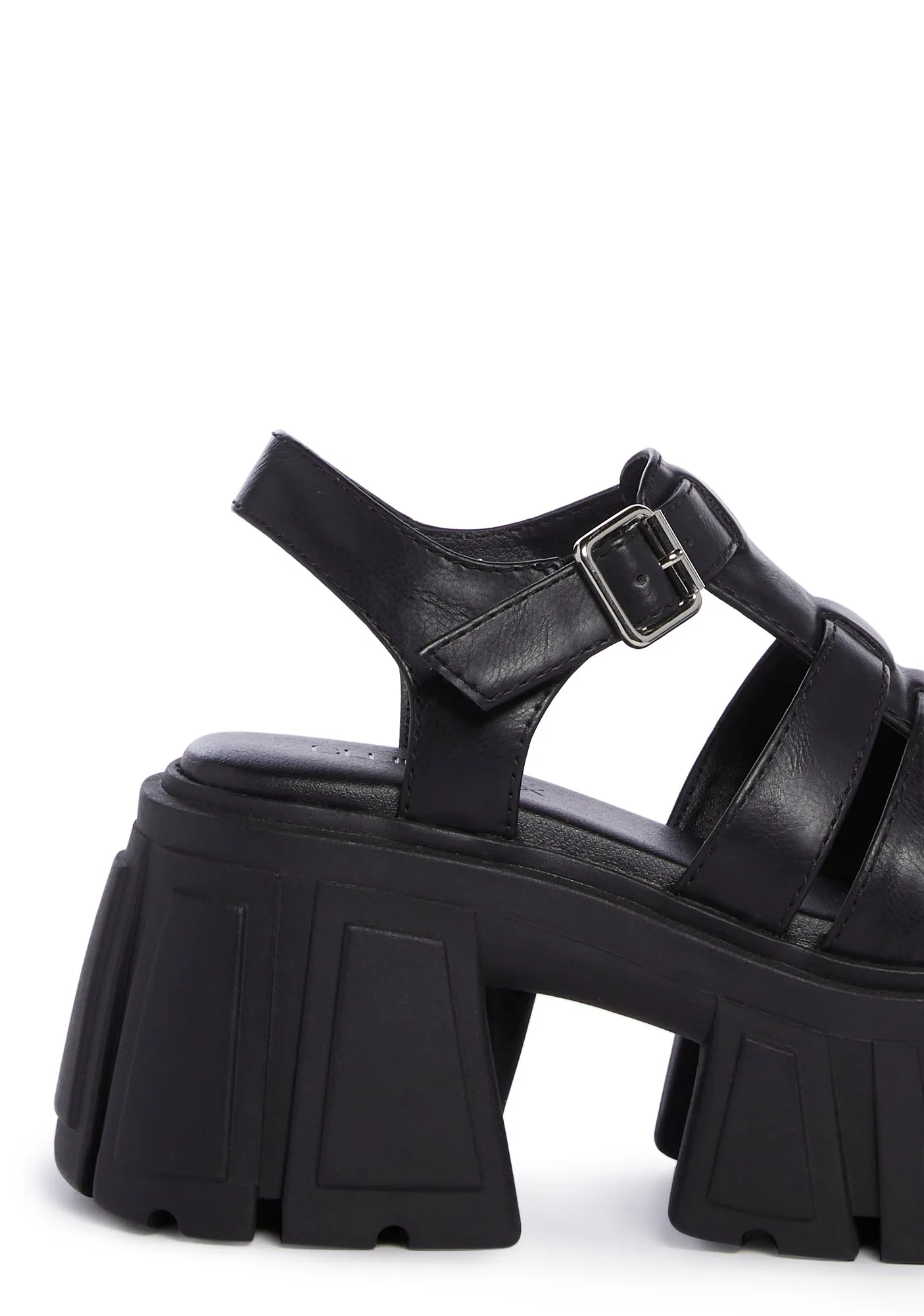 Magnetic Vibes Platform Sandals - Black