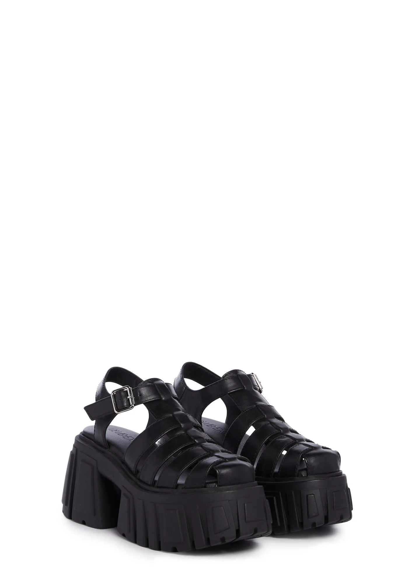 Magnetic Vibes Platform Sandals - Black