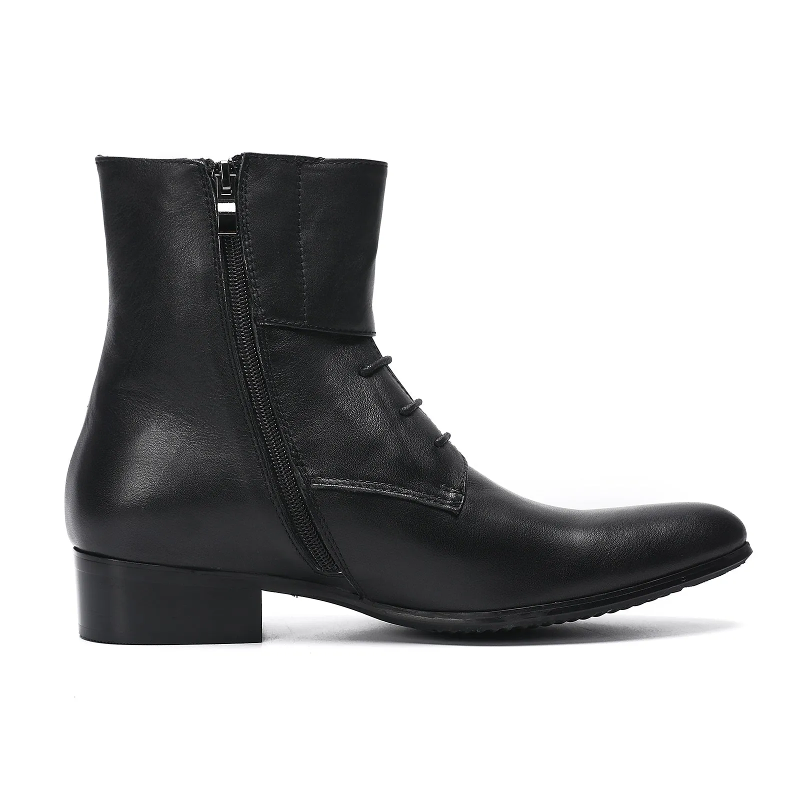 Monk Strap Lace Up Mid-calf Boots