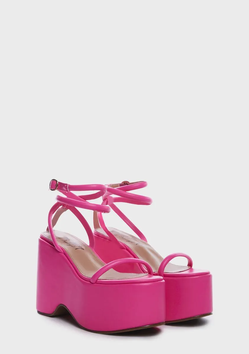 Pink Iversen Platform Sandals