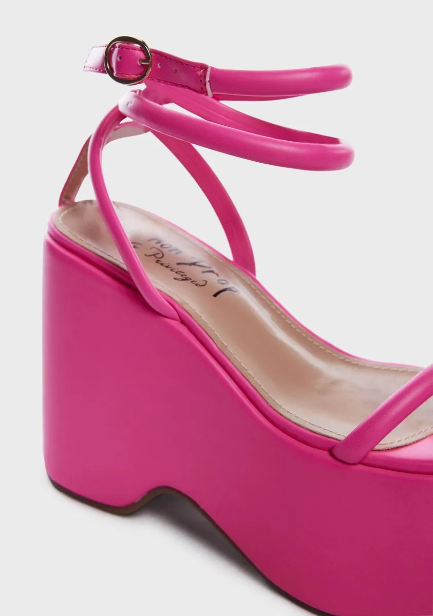 Pink Iversen Platform Sandals